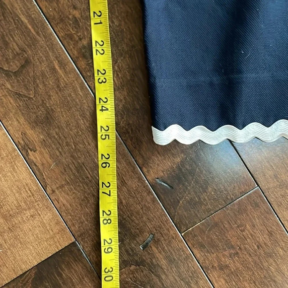 Talbots Cotton Pique Rick--Rack Slim Crop trousers Navy Women’s Size 8 Classic - Picture 12 of 15